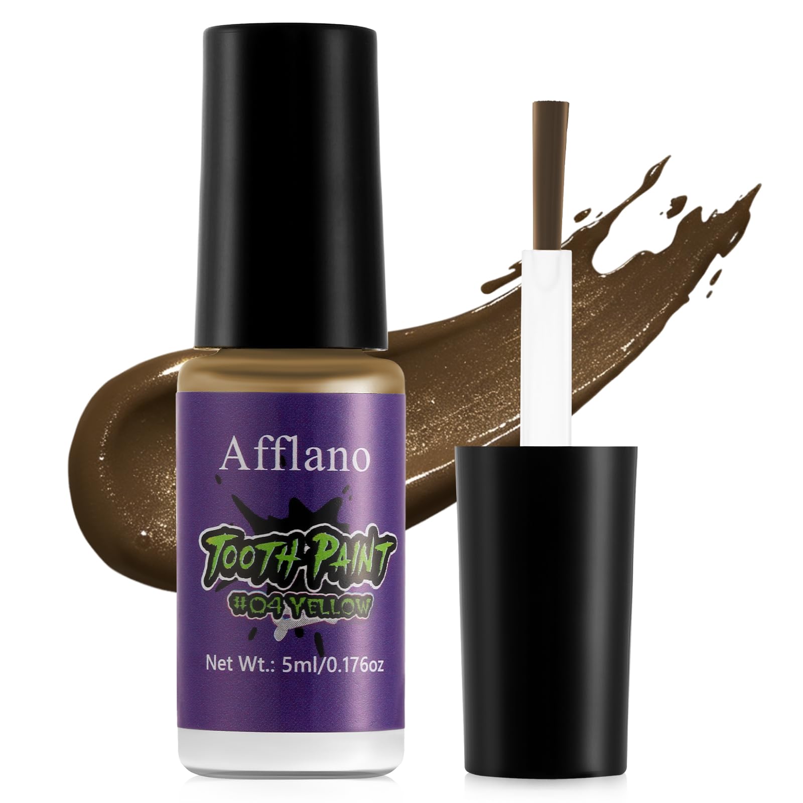 Makeup Tooth Paint, Temporary Nicotine Yellow Teeth Paint FX, Realistic