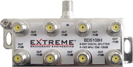 EXTREME 8 WAY BALANCED HD DIGITAL 1GHz HIGH PERFORMANCE HORIZONTAL COAX CABLE SPLITTER - BDS108H - coolthings.us
