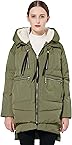 Orolay Women's Thickened Down Jacket Green L