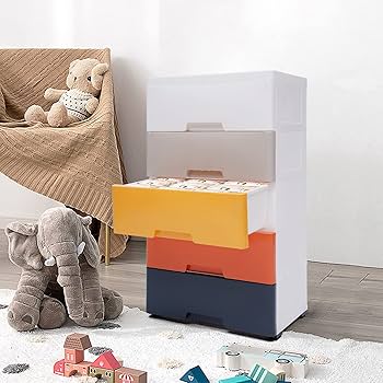Amazon.com: Kathring Plastic Drawers Dresser, 5 Layer Easy