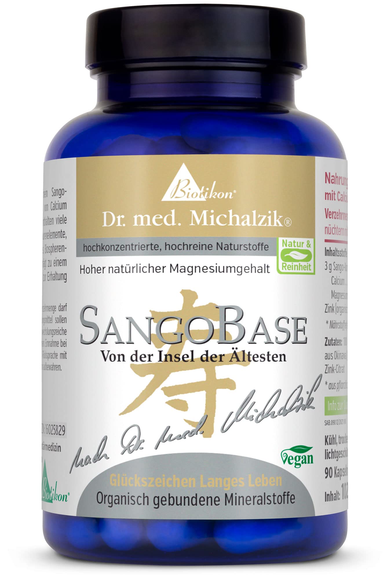 SangoBase, Kapseln nach Dr. Michalzik, 3 g Sango-Koralle, 90 Kapseln