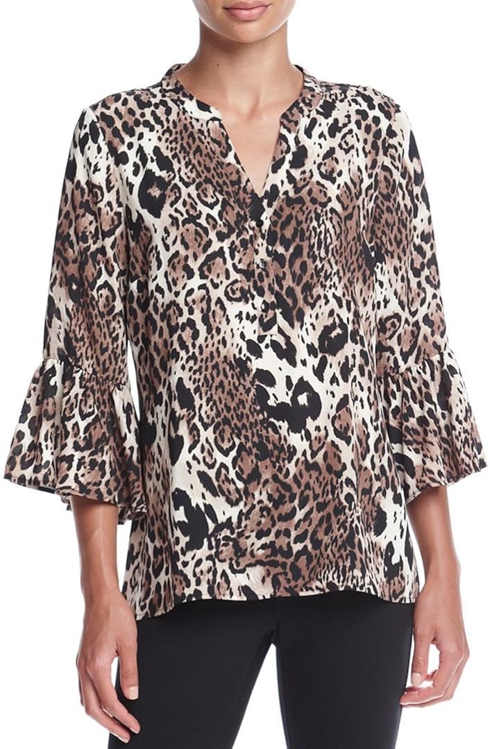 leopard print henley shirt