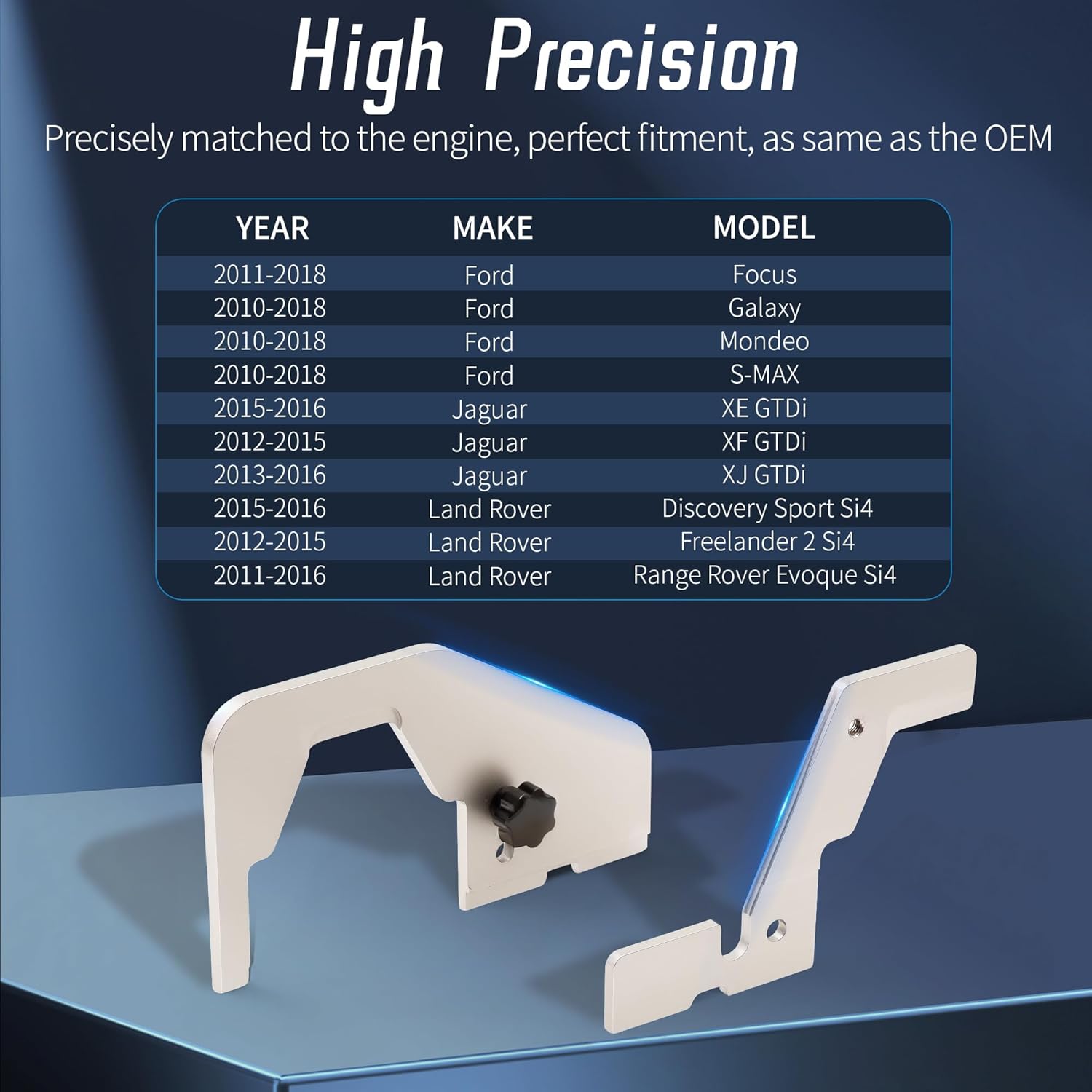 Camshaft Timing Locking Tool Kit, Compatible with Jaguar Land Rover Evoque Ford 2.0 2.3T SCTi Ecoboost Ti-VCT Mondeo Focus, Replace 303-1594 303-1504 303-1565 303-1600 303-1595 303-1521