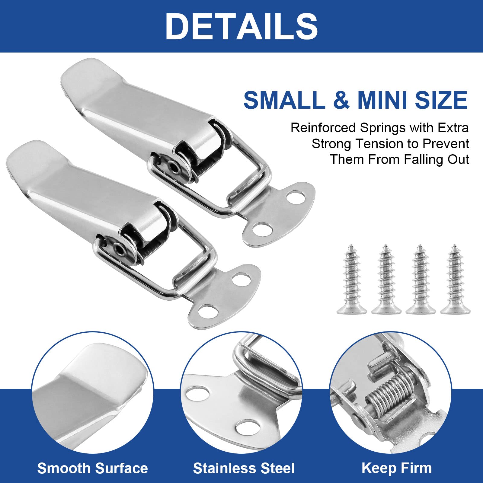 Snapklik.com : LifCratms 4Pcs Spring Loaded Toggle Latch, 2.3 ...