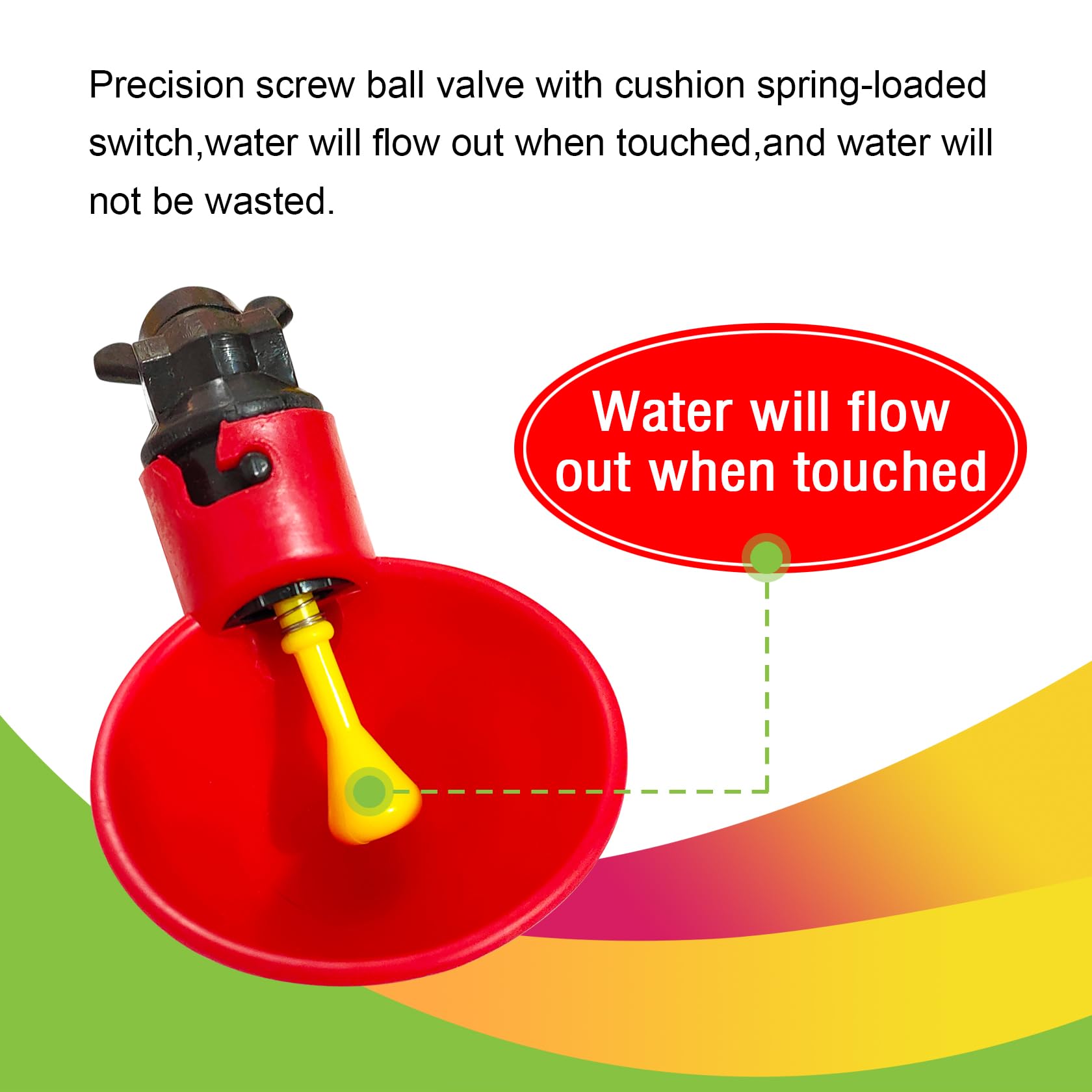 Cyrading 2pcs Automatic Drinker System Chick Water Cups 1L Hanging Automatic Fill Chick Cup Drinker Waterer Used for Cages