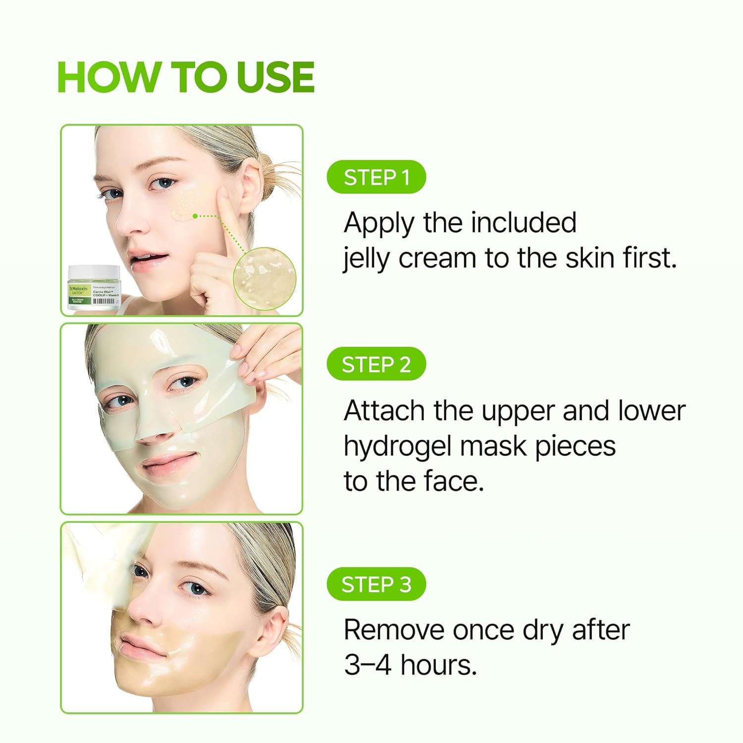 Dr.Melaxin CACTOX DE-PUFFING PORE TOX GEL MASK 4EA with Cactus Cooling Reduce Puffiness & Pore Tightening for Visible Pore Care Skin Repair - Image 7