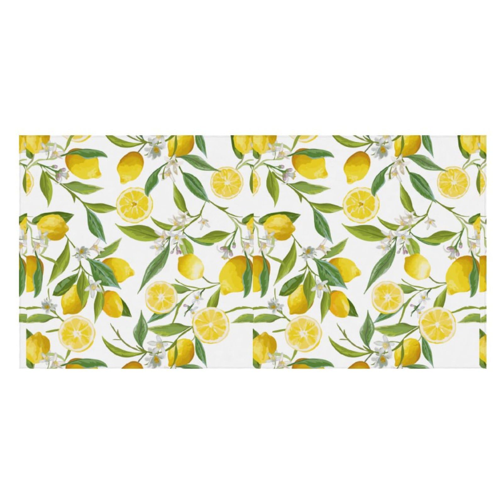 LWORZIIB Beach Towel, Lemon with Flowers And Leaves Bath Towel, Pool Towel Great for Gym Swimming 80 X 160cm