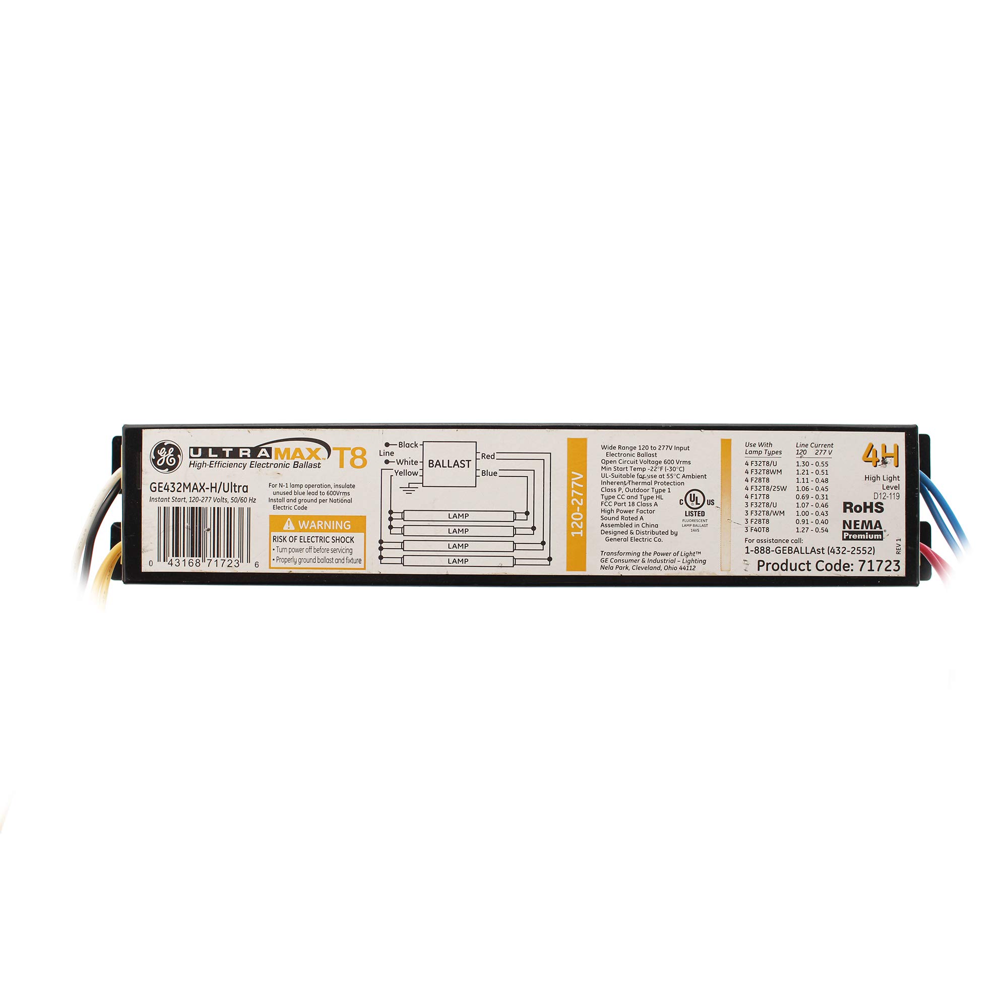 GE Lighting 71723 GE432MAX-H/ULTRA 120/277-Volt UltraMax