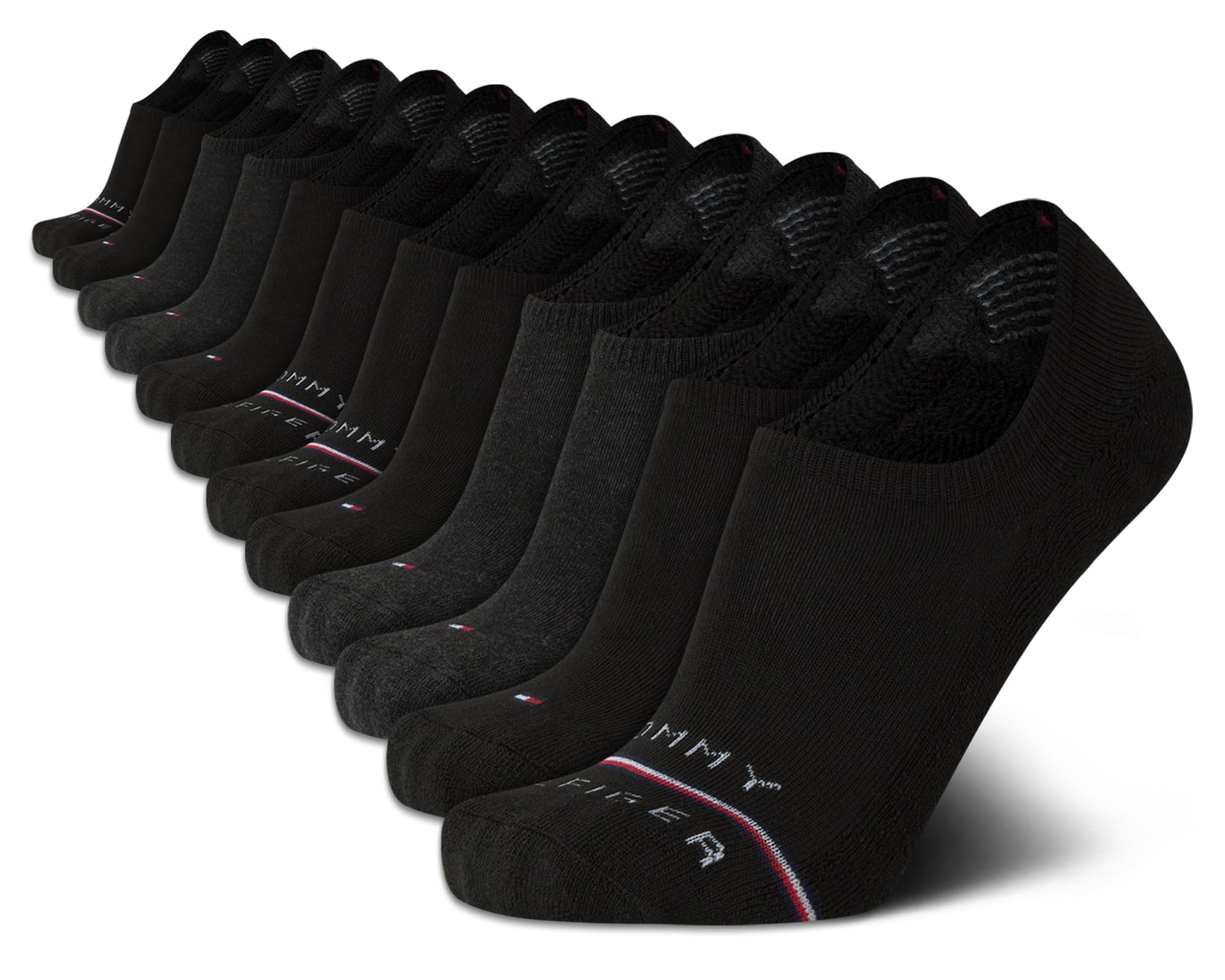 Tommy Hilfiger Men's Athletic Socks - Cushion No Show Socks (12 Pack)