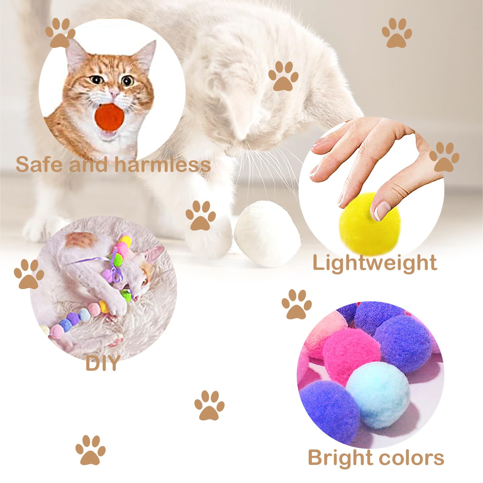 Palline Morbide Per Gatti - 10 Pezzi Da 4cm, Giocattoli Interattivi Per Gattini - Foto 6