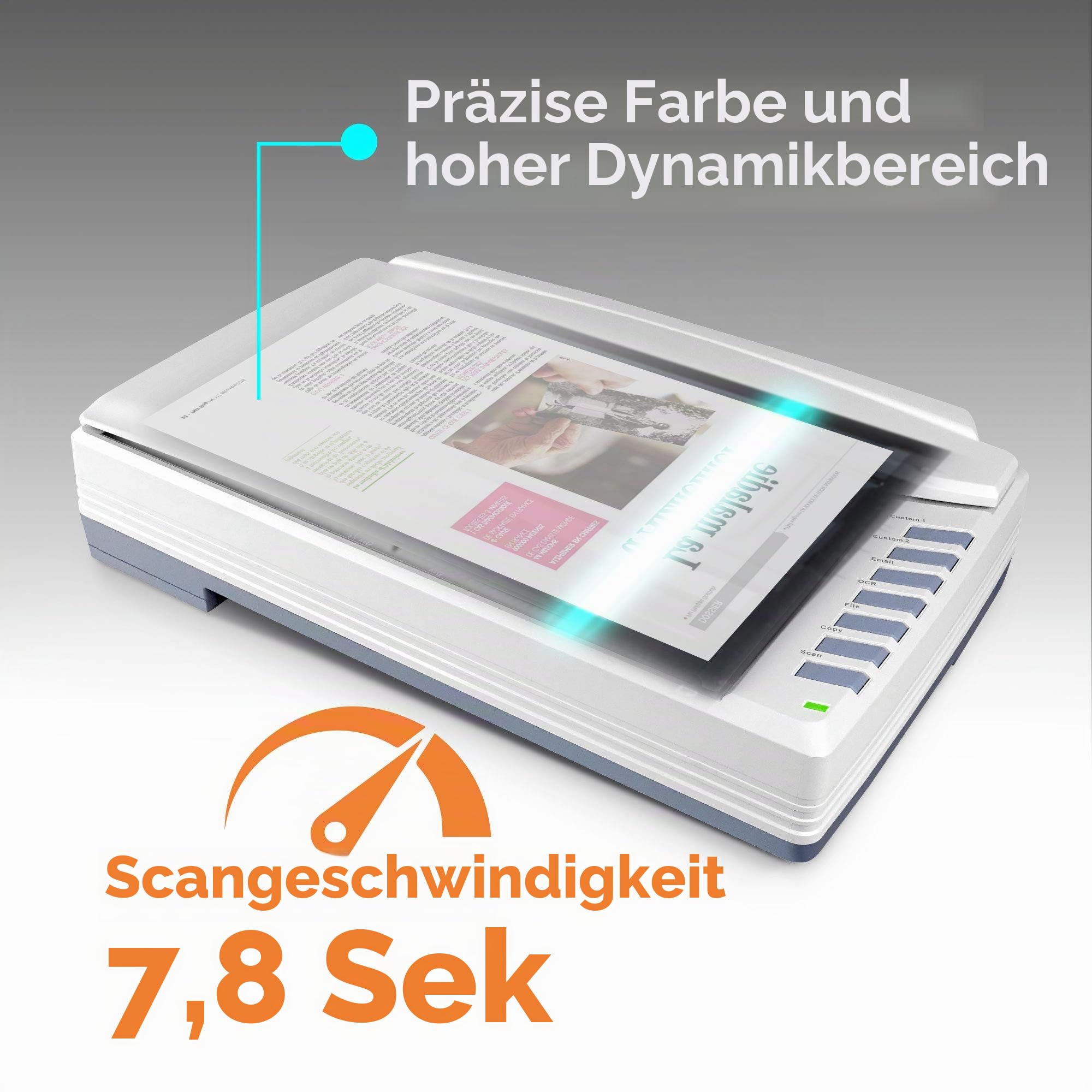 Plustek OpticPro A320E Flachbettscanner Din-A3 800 dpi CCD