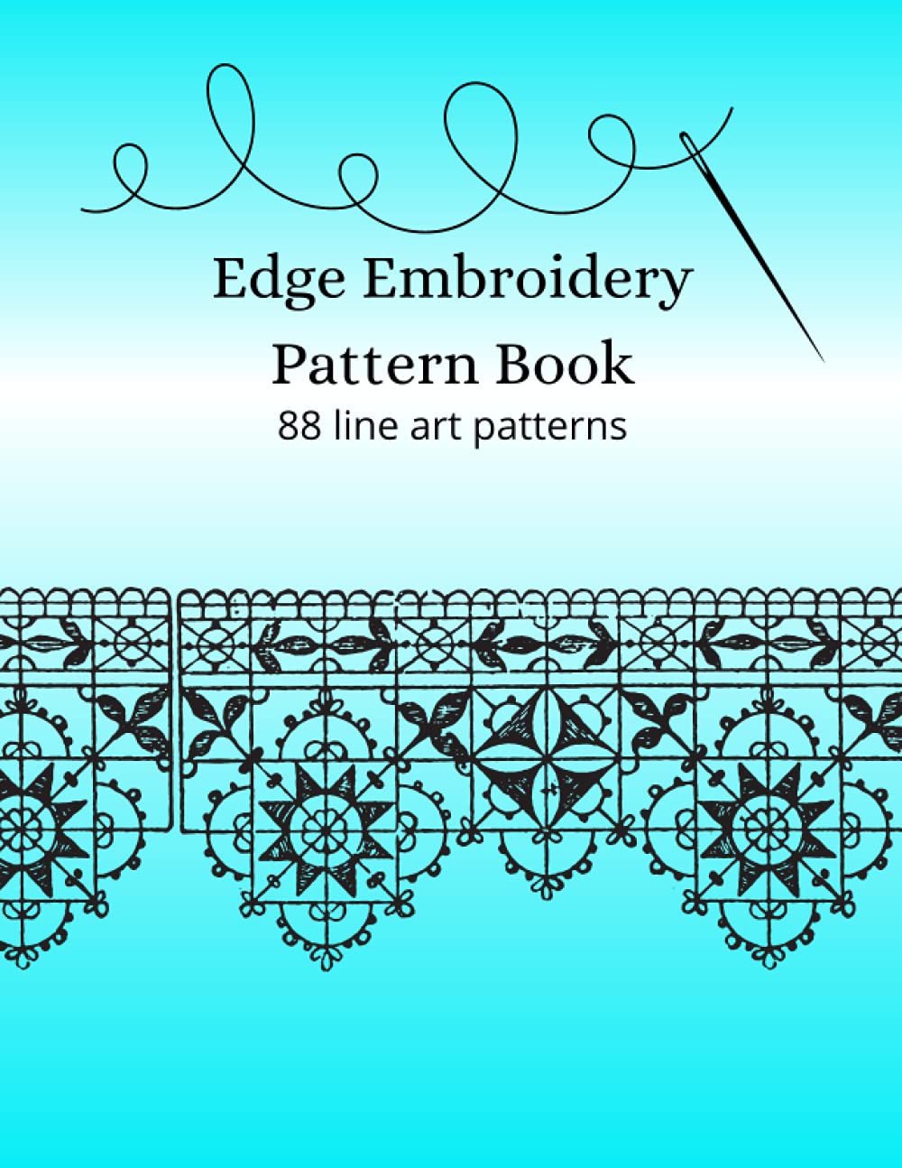 Amazon | Edge Embroidery Pattern Book: 88 Line art patterns