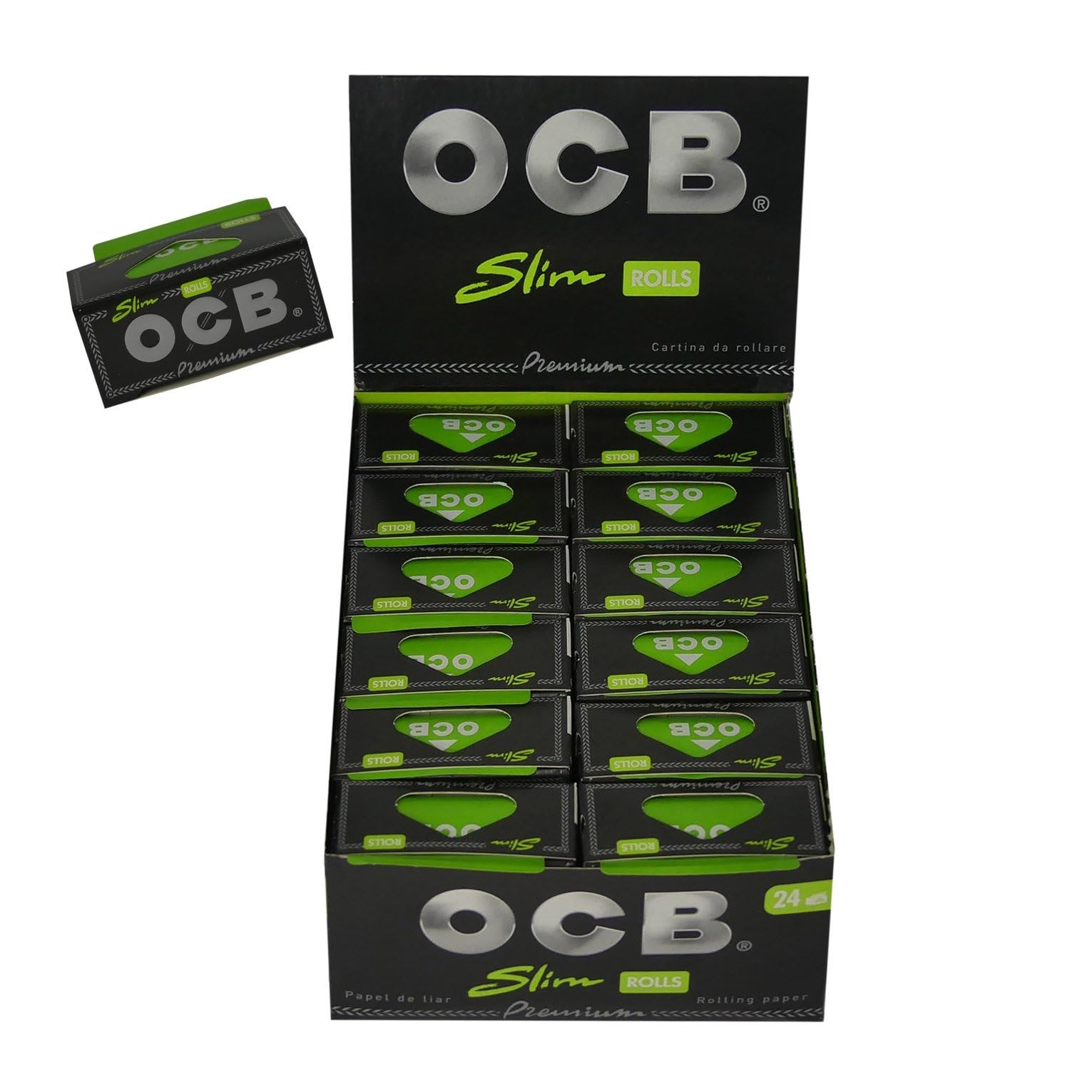 OCB Premium 24 x Slim Rolls also known as Rips