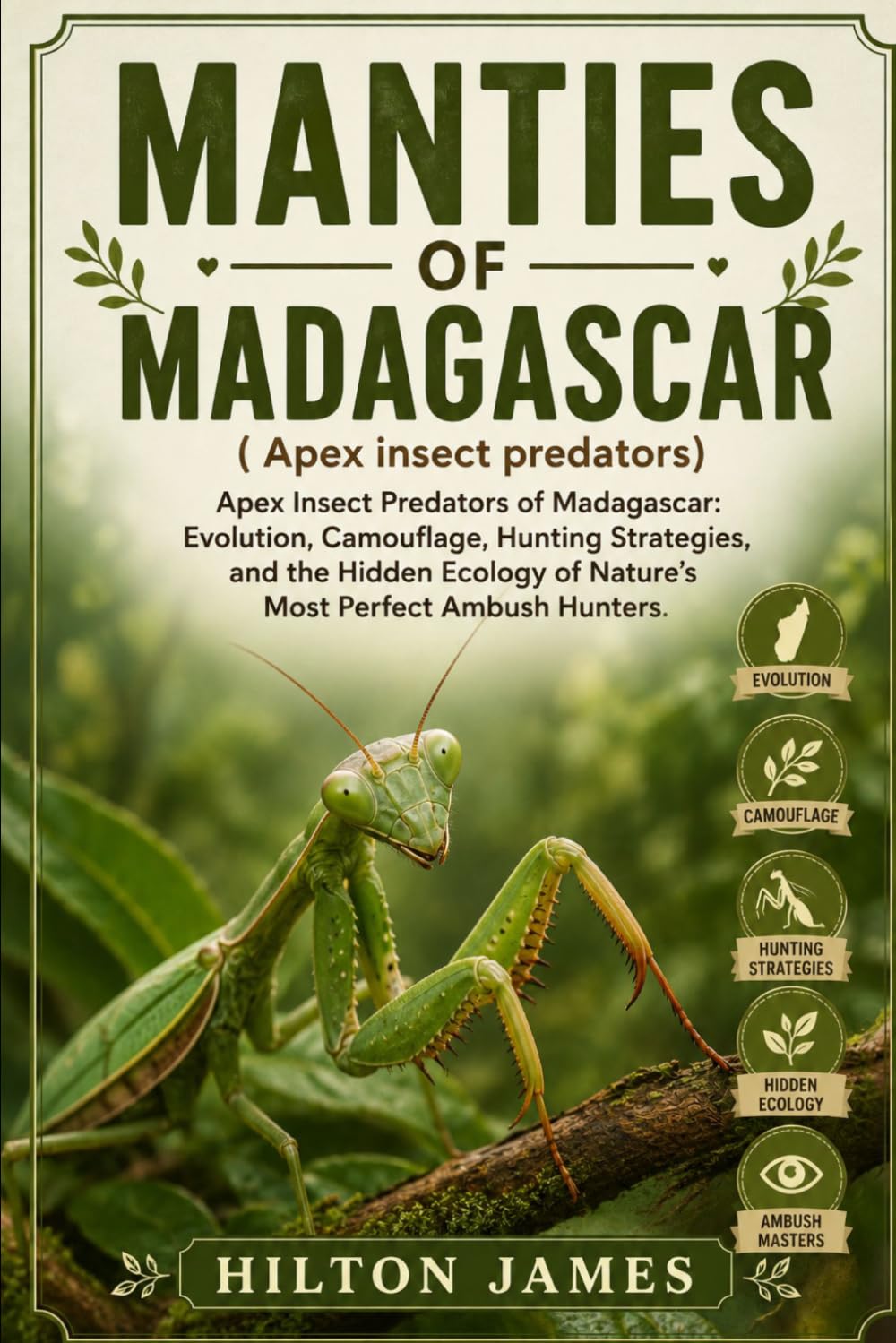 MANTIES OF MADAGASCAR ( Apex insect predators): Apex Insect Predators of Madagascar: Evolution, Camouflage, Hunting Strategies, and the Hidden Ecology of Nature’s Most Perfect Ambush Hunters.