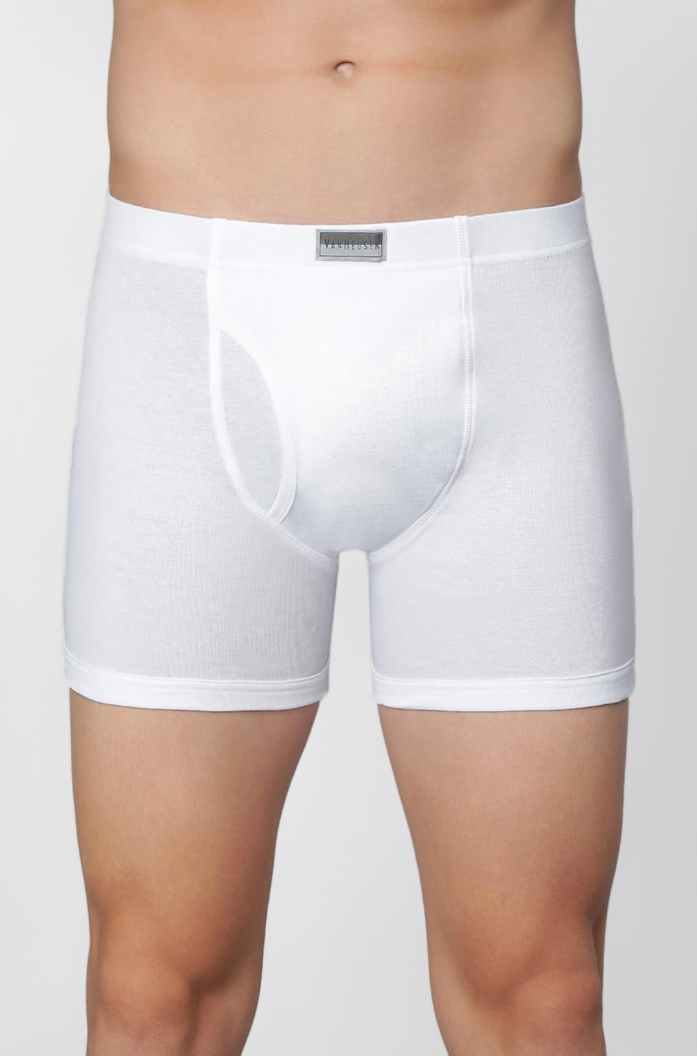 Van Heusen Men's 100% Combed Cotton Regular Fit Solid Antibacterial Boxer Briefs