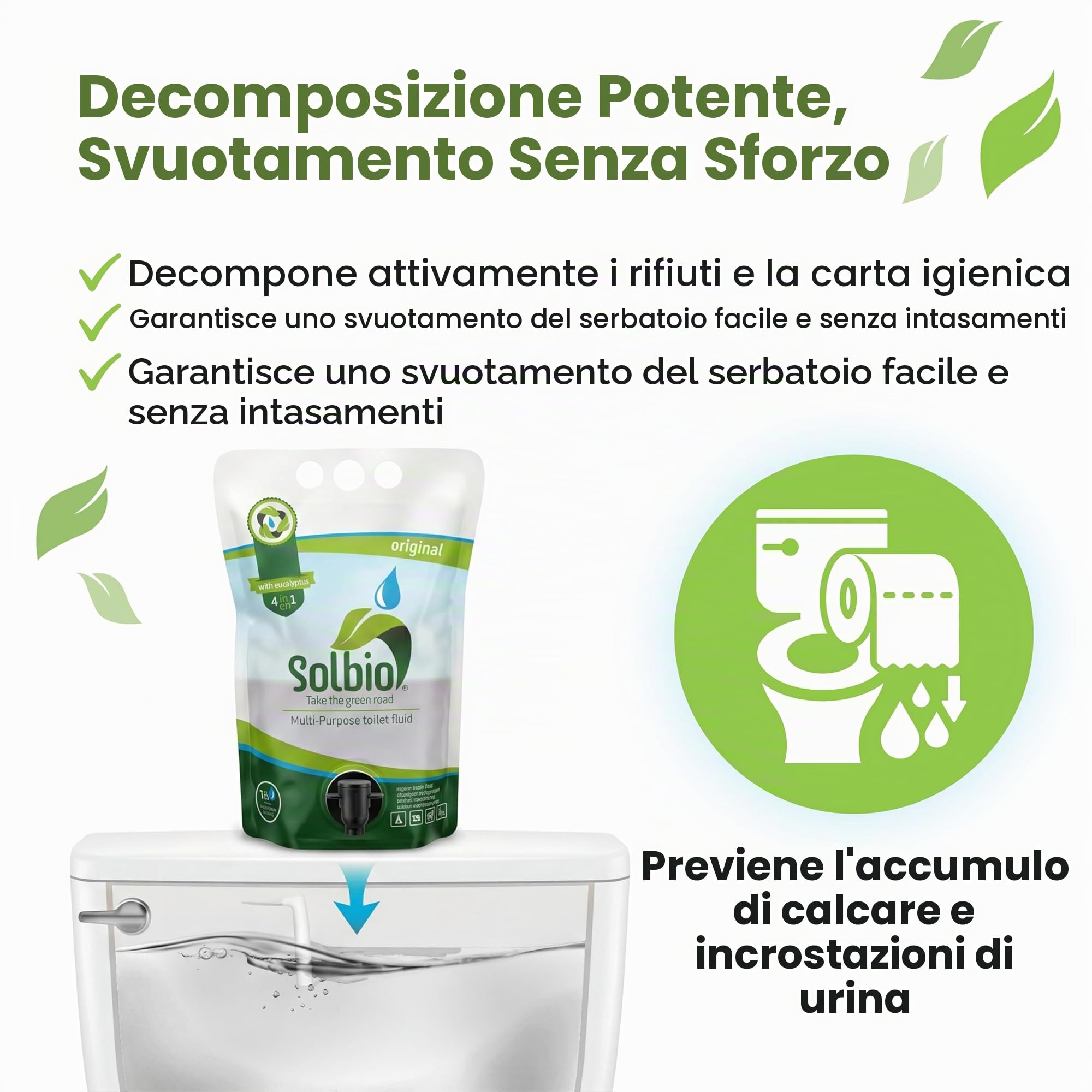 Solbio Additivo Sanitario Per Toilette Di Camping, Sistemi Mobili