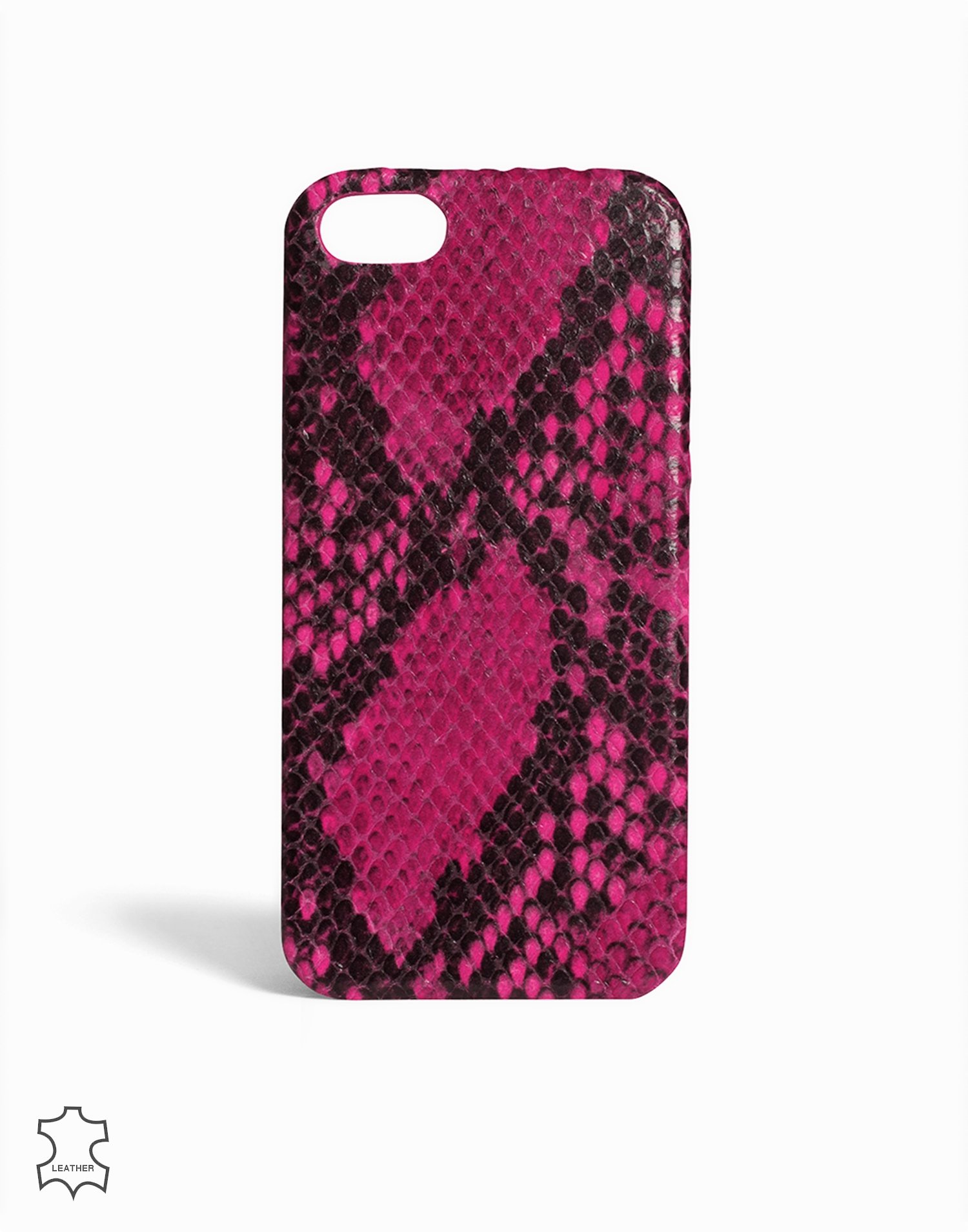 The Case Factory "Python Fuxia Real Leather Case for iPhone SE/5/5S