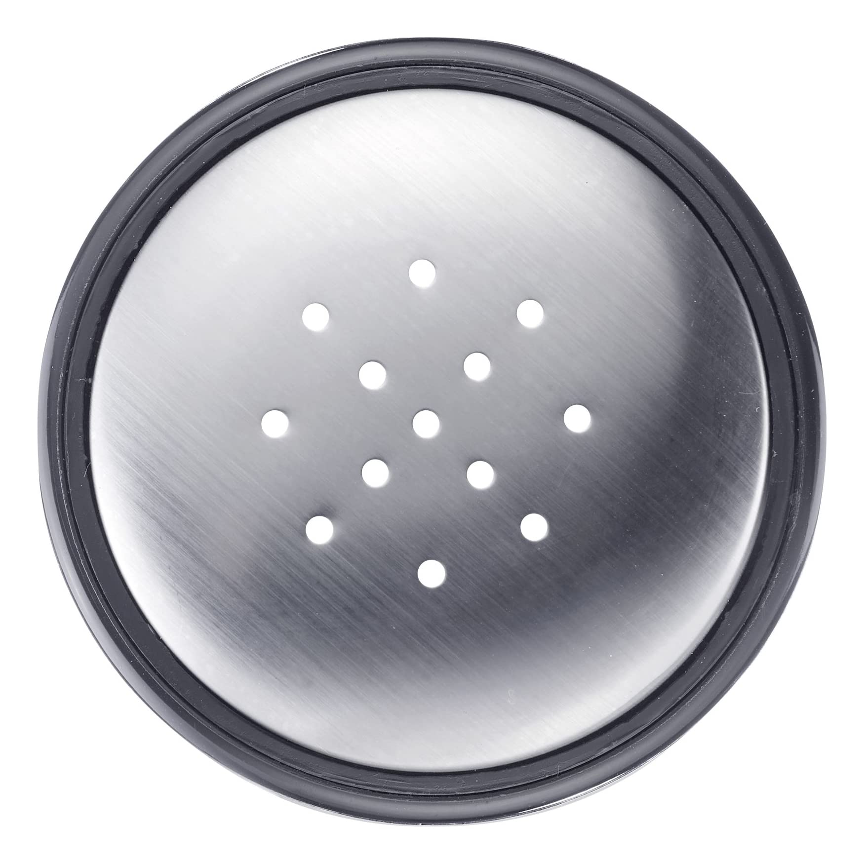 Westmark 63502260 Pot à épices avec couvercle aromatique, perforation fine, capacité : 190 ml, verre/acier inoxydable/plastique, Blacky, transparent/noir/argenté