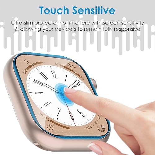 Miniatura 5 de Paquete de 6 protectores de pantalla de poliuretano termoplástico UniqueMe compatible con Apple Watch de 1.575in SE 2022 Series 654, película