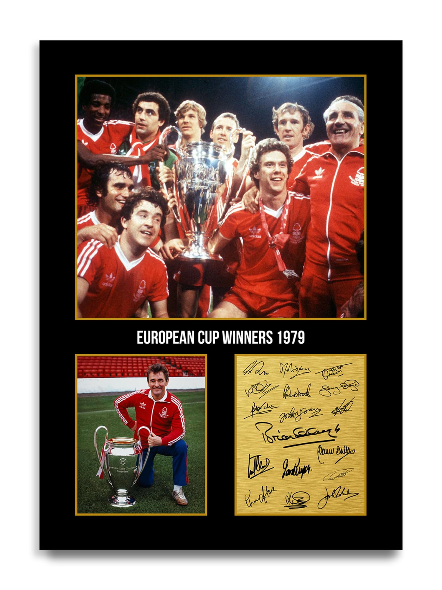 HWC Trading Nottingham Forest European Cup Winners 1979 Gifts Printed Signed Autograph Picture for Football Fans and Supporters - A4 Print Only