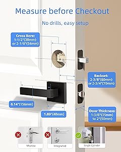 Philips Wi-Fi Door Lock, WiFi Smart Lock Keyless Entry Deadbolt for Front Door, Compatible with Alexa & Google Assistant, Remote Control, Built-in WiFi, APP Fingerprint Passcode Unlock, Auto Locking