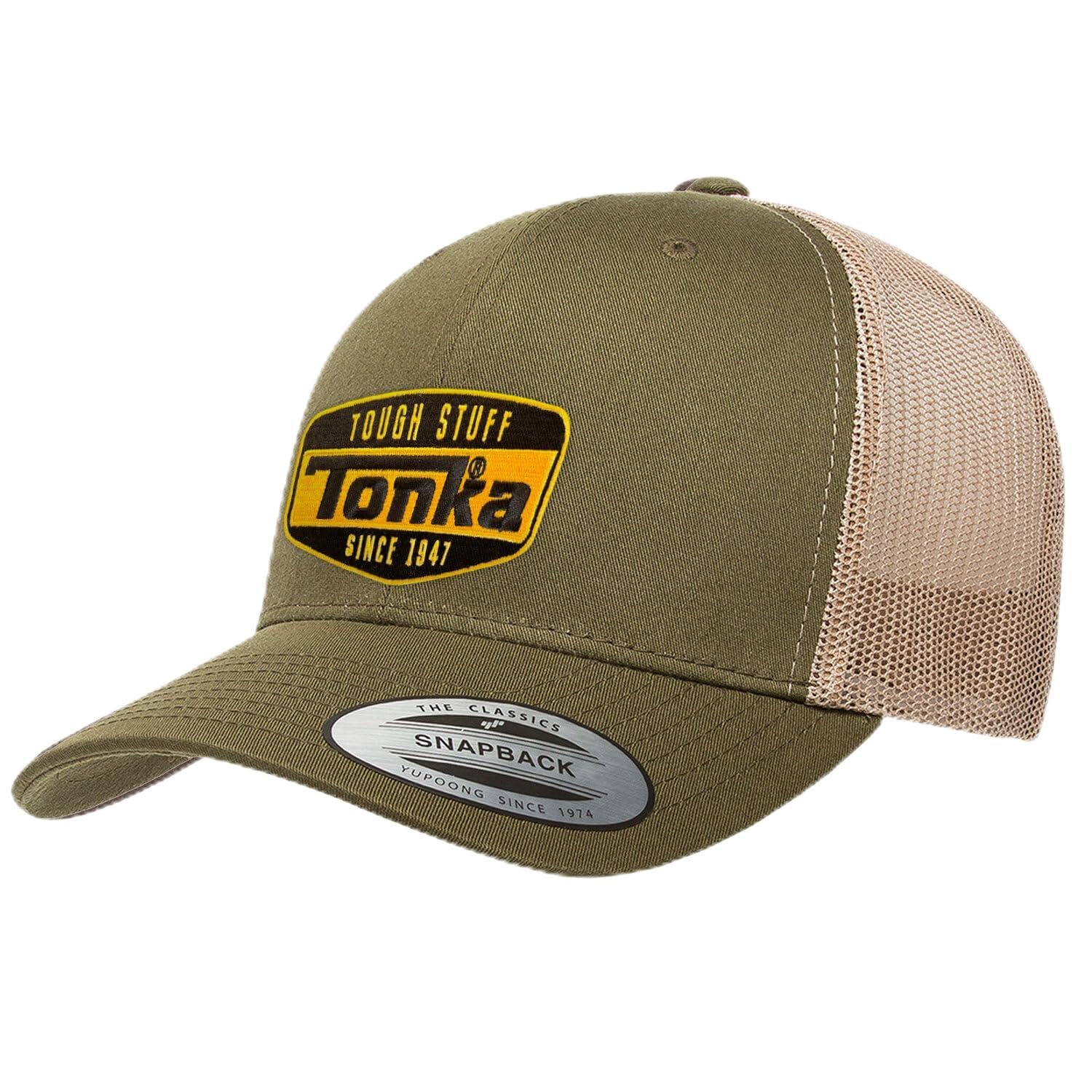 Tonka Unisex Olive Officially Licensed Premium Trucker Cap (Olive)