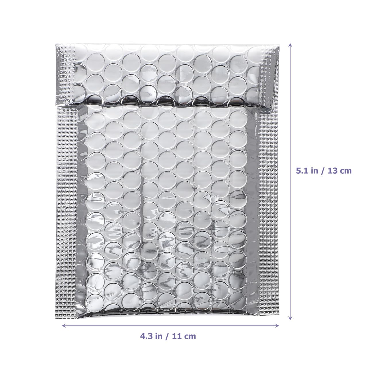 NUOBESTY Sobres Acolchados con Película Metálica Plateada para Envío, Resistentes y Autosellados, Paquete de 100 Unidades para Oficina y Tienda