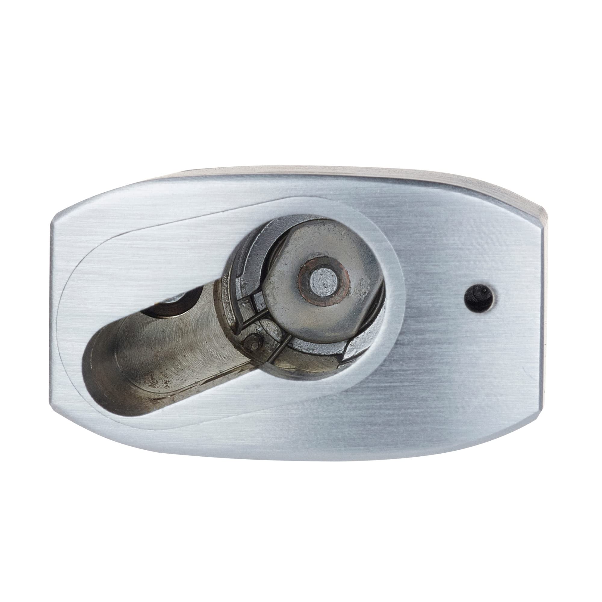 Yale Y128B/50/132/1B - Lucchetto in Ottone Cromato 50 mm, Arco in Acciaio Temprato Ø 8,7 mm, Corpo Robusto, Compatibile con Mezzo Eurocilindro 10/30 mm, Ideale per Cancelli, Garage e Uso Esterno