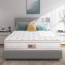 BedStory Mattress, 8Inch Queen Mattress Hybrid Spring Memory Foam Mattress Queen Size Euro Top Design Pocketed Spring Bamboo Charcoal Foam Bed Mattress Pressure Relief CertiPUR-US (Queen, 60*80Inch)