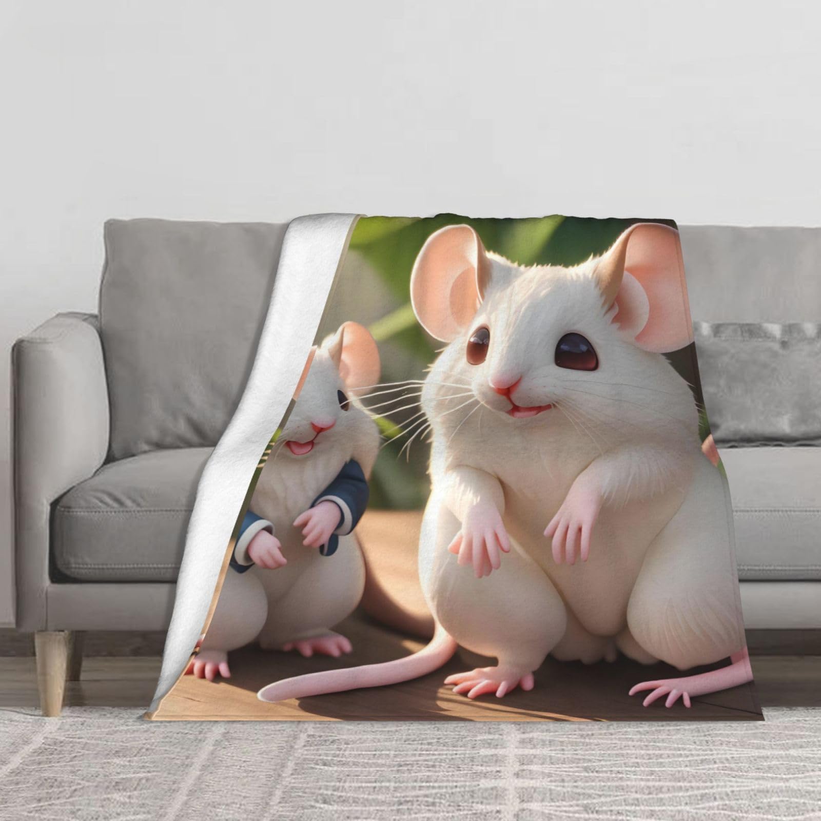 Amazon.com: Ultra Soft Throw Blanket,Mother and Child Rats for