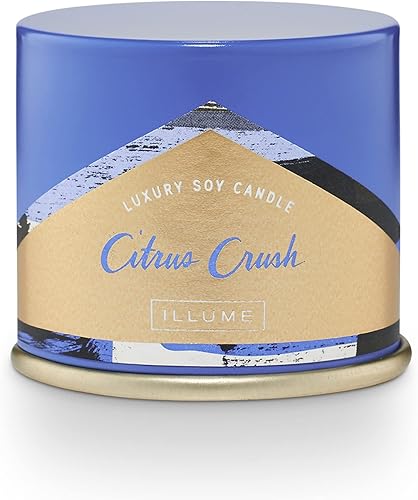 ILLUME Citrus Crush - Vela de soja, vidrio en caja, transparente, 4.8 onzas