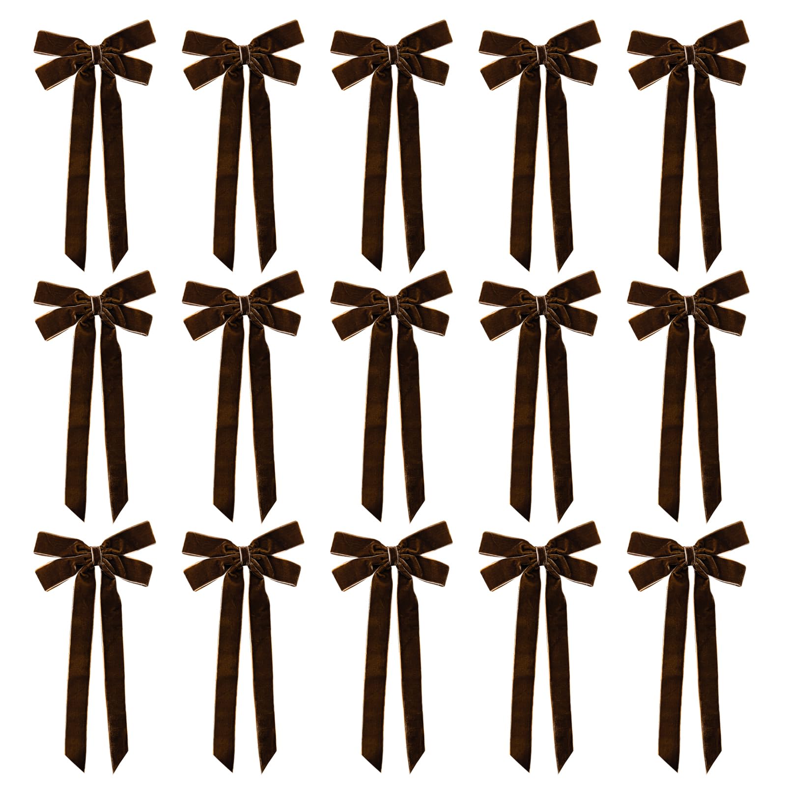 YWLUUOO 15Pieces Large Velvety Fabric Bowknots Elegant Holiday Decors for Mantles Staircase Party Arrangements Large Velvety Bowknots Gift Wrapping Accessories