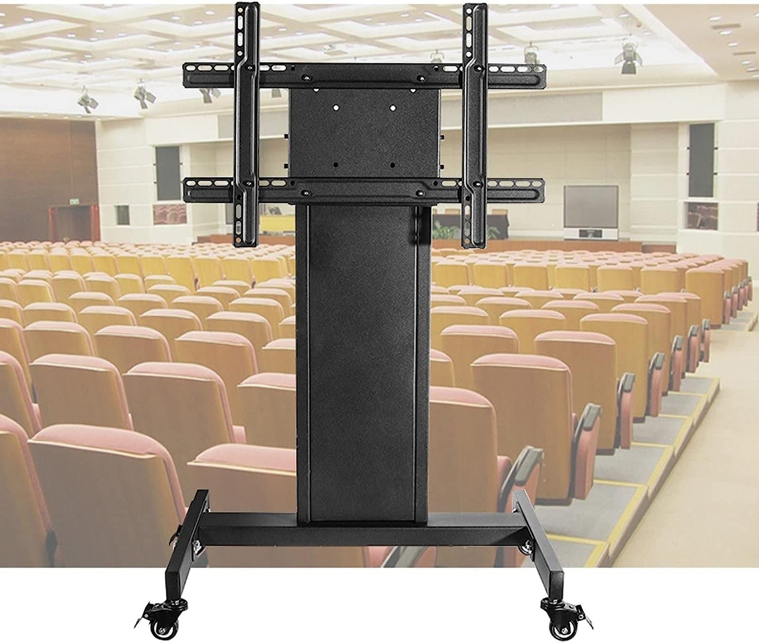 HPTHLY Mobile Tv Cart With Wheels For 32-65 Inch Screen,0-90° Tilt Tv Cart,Rolling Tv Stand With Locking Wheels,Max Vesa 600X400Mm Tv Mount Tv Stand