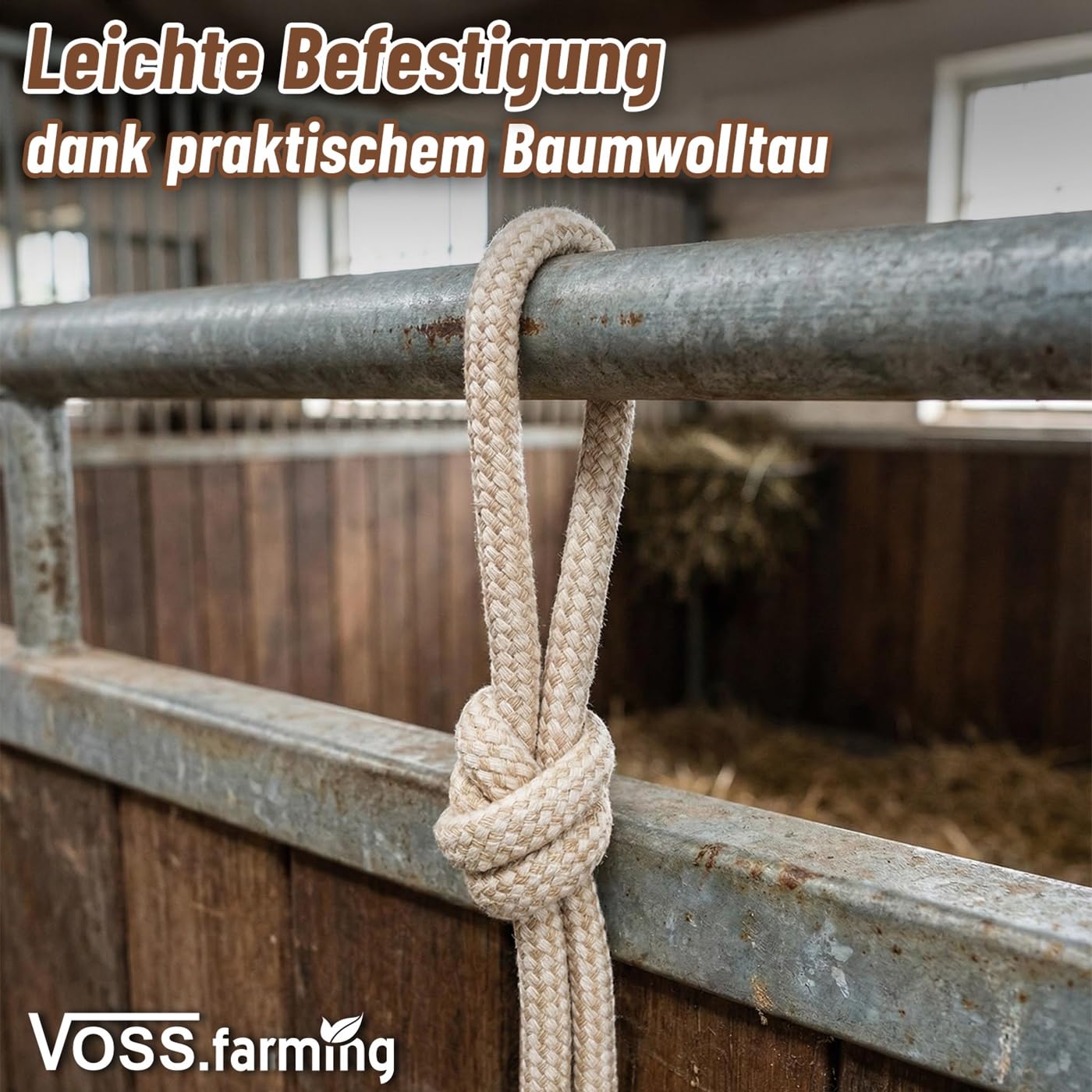 VOSS.farming 3X Pferdespielzeug Möhrenball Ø 22cm aus Leder mit Kokosfüllung für 12 Möhren