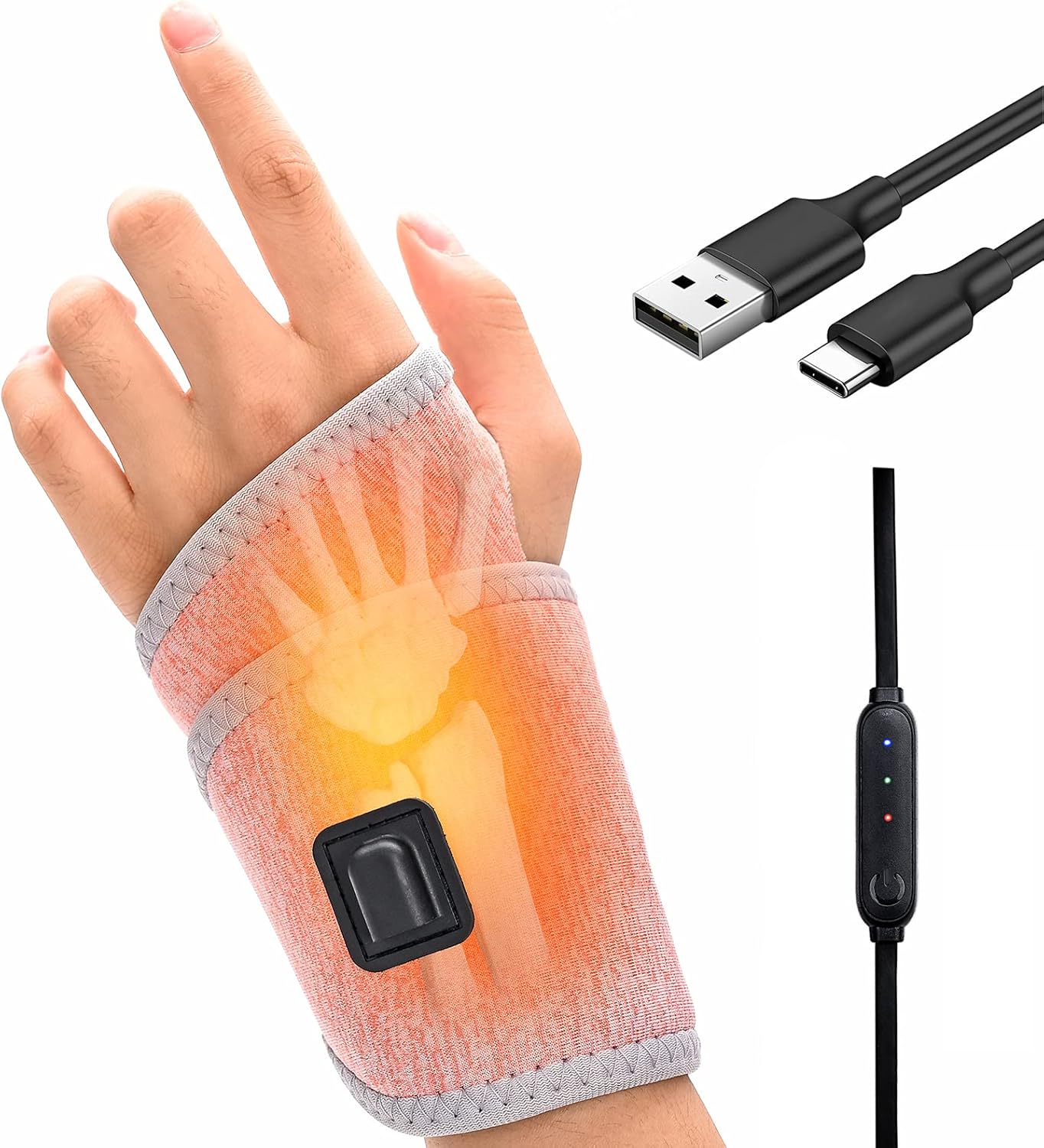 Fanwer Wrist Heating Pad, Wrist Warmer Electric Heating Pad