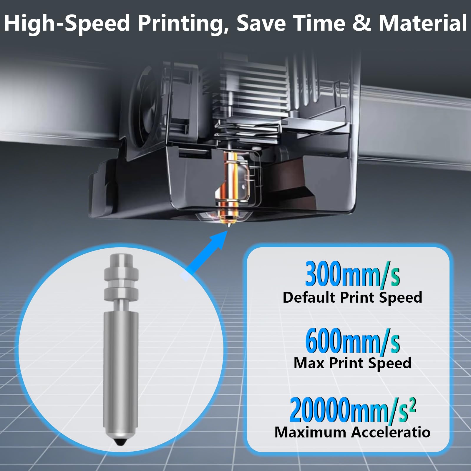 2 sztuki dysz 0,4 mm do Anycubic Kobra X, zintegrowana rurka ze stali hartowanej dysze szybka wymiana w całości z metalu, wysoka prędkość Hotend Dysza Kobra X wymienna głowica drukująca Hotend 0,4 mm