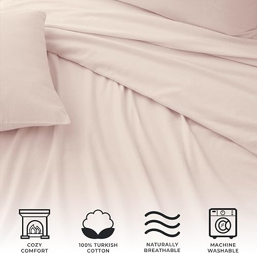 Miniatura 2 de Great Bay Home - Juego de sábanas de franela 100 % algodón turco, tamaño California King, con bolsillo profundo, suaves, cálidas, de doble