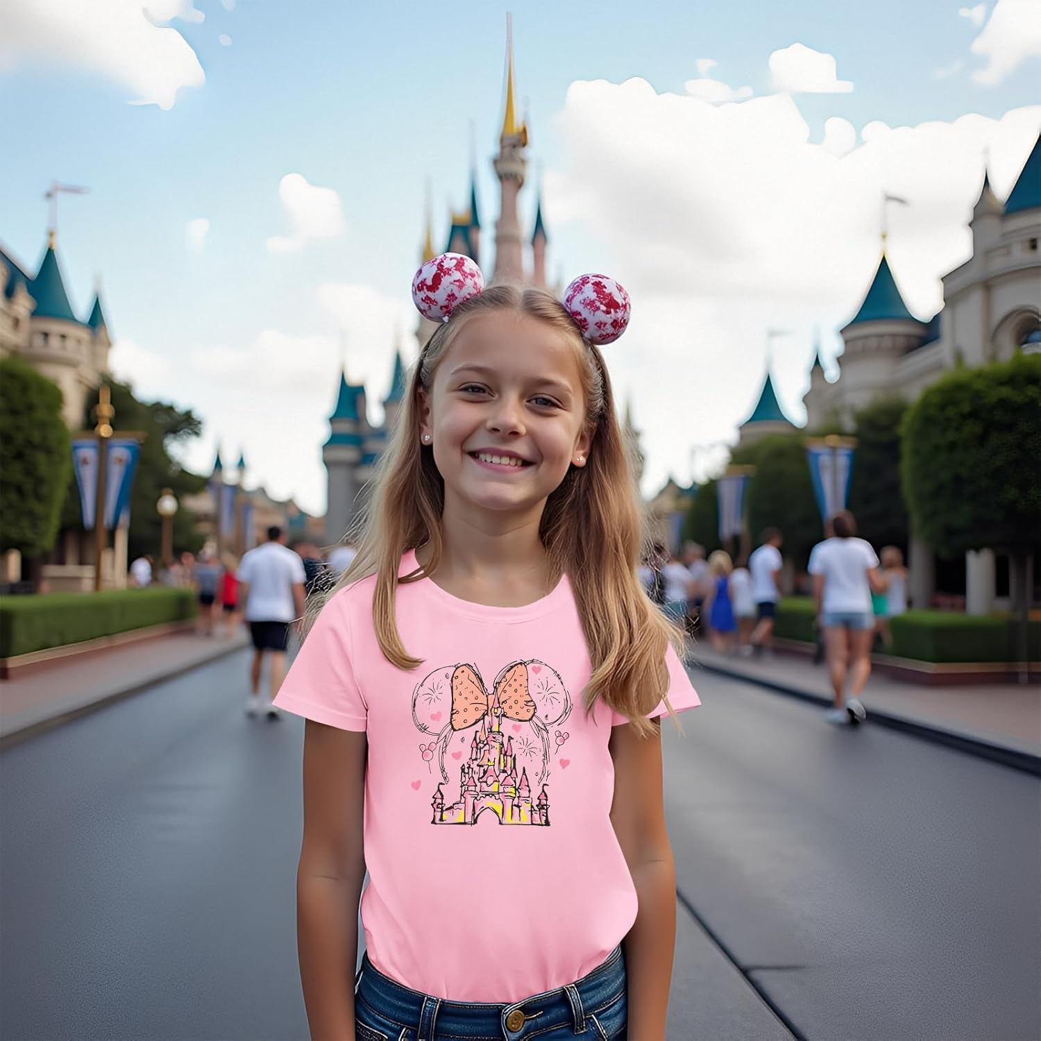 CM C&M WODRO Magic Kingdom Castle Shirt Toddler Baby Girls Magical Graphic T-Shirt Kids Summer Fairy Tale Short Sleeve Tees - Image 2