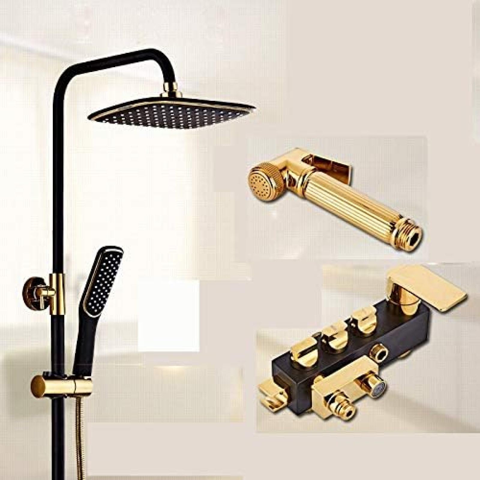 Juego De Grifo De Ducha Negro Para Baño Con Bidé, Juego De Ducha Para Baño, Grifo De Ducha De Bronce, Grifo Para Bañera