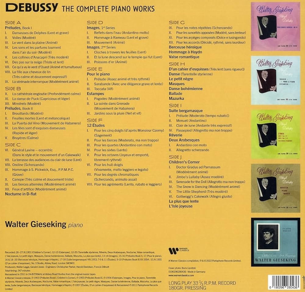 Claude Debussy complete piano works レコード Debussy: The Complete Piano Works: Amazon.pl: Płyty CD i