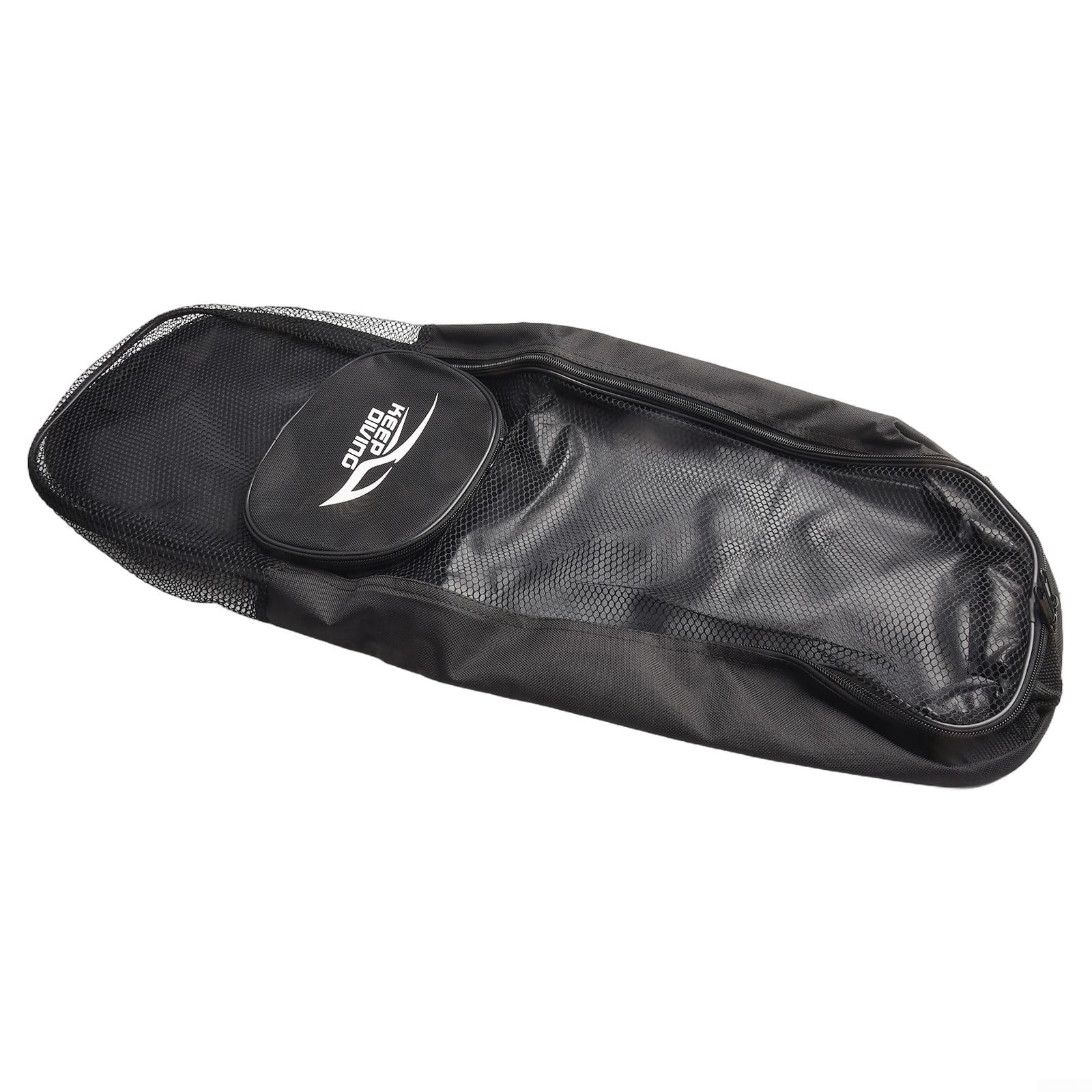 Robuste Netztasche für Tauchen, Schnorcheln, große Kapazität, Schultergurt, Unterwasserausrüstung, schwarz, 72 x 22 x 12 cm