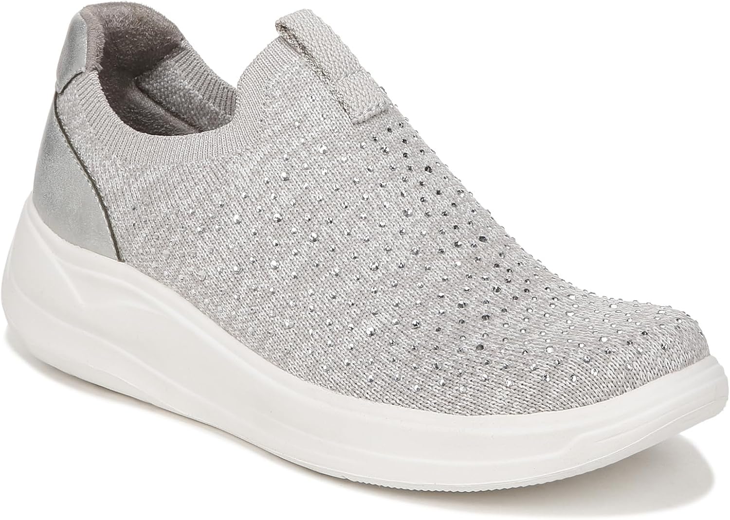 BZees Womens Twilight Machine Washable Comfort Slip On Grey
