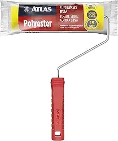 Atlas - Rolo de Pintura de Espuma de 15cm em 100% Poliéster e Com Densidade 30 (kg/m³), Cor Amarela