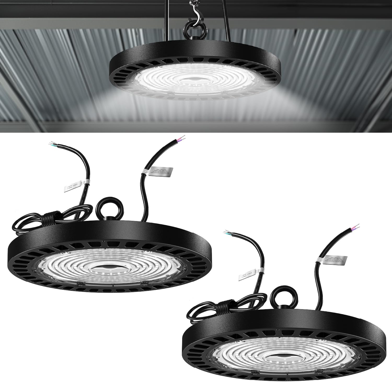 Sunco UFO LED High Bay Light, 150W, 21000 Lumens 5000K 100-277V