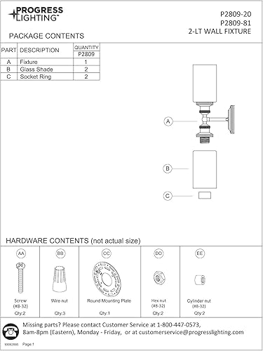 Miniatura 16 de Archives Collection - Lámpara de tocador de baño de cristal transparente con 2 luces, bronce antiguo