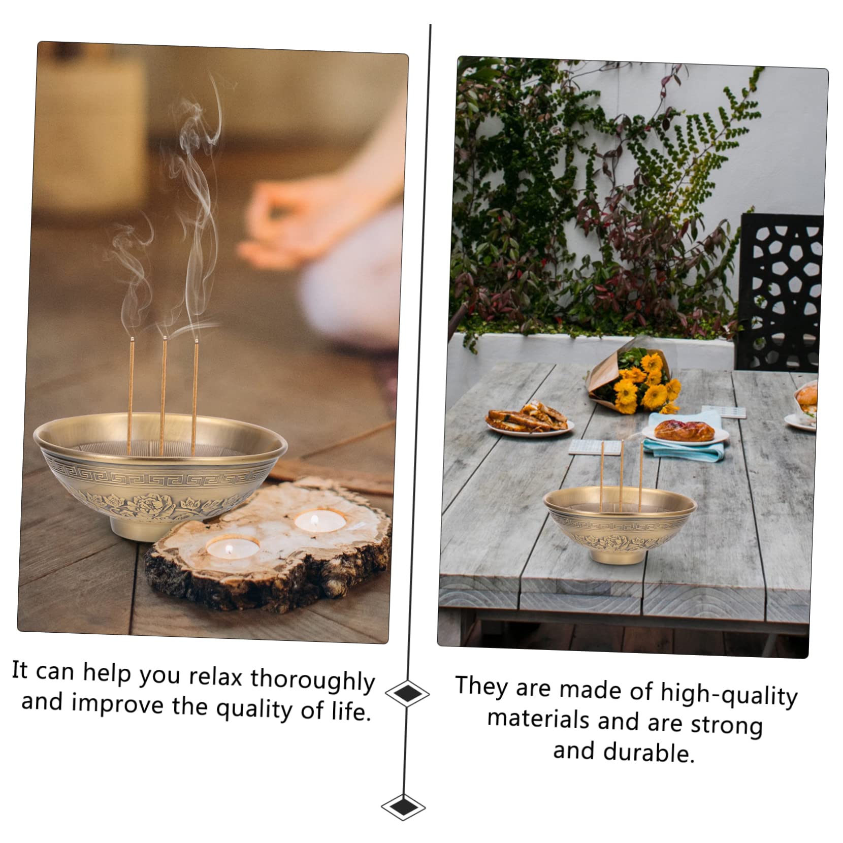 Alipis 3stücke Vintage Buddhistische Räucherschale Aus Retro Räuchergefäß Für Zuhause Meditation Yoga Und Dekoration Für Wohnräume Schlafzimmer Und Büros