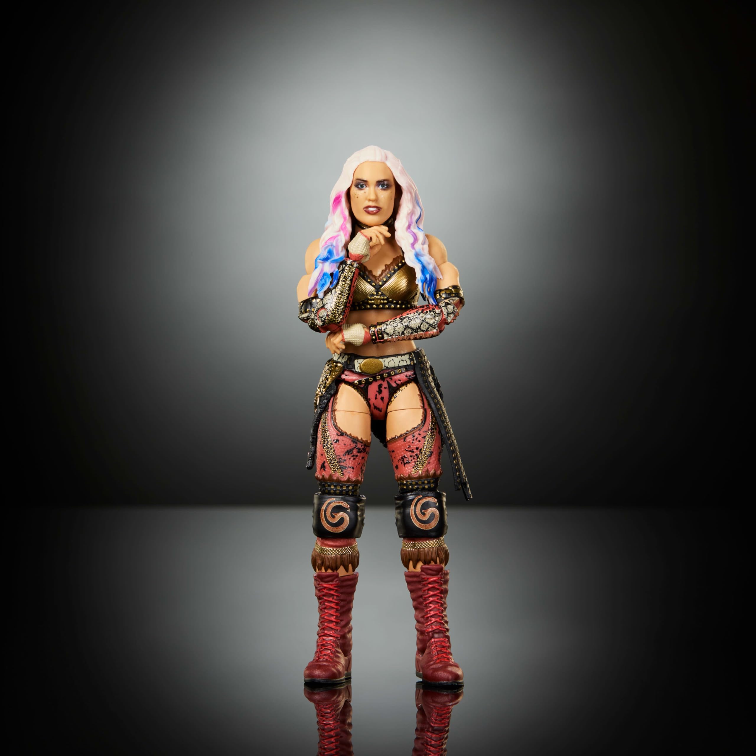 Mattel WWE Elite Giulia figurka i akcesoria, seria #125 | Figurka akcji WWE, 15 cm kolekcjonerska supergwiazda z 25 punktami artykulacji i wymiennymi wskazówkami