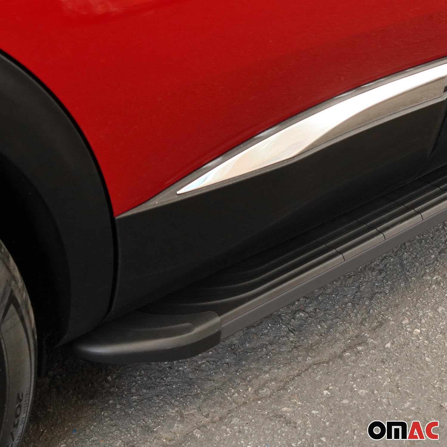 OMAC Marchepied latéral - Compatible avec Range Rover Vogue 2001-2012 - Supports en aluminium - Accessoire de décoration de voiture - Noir