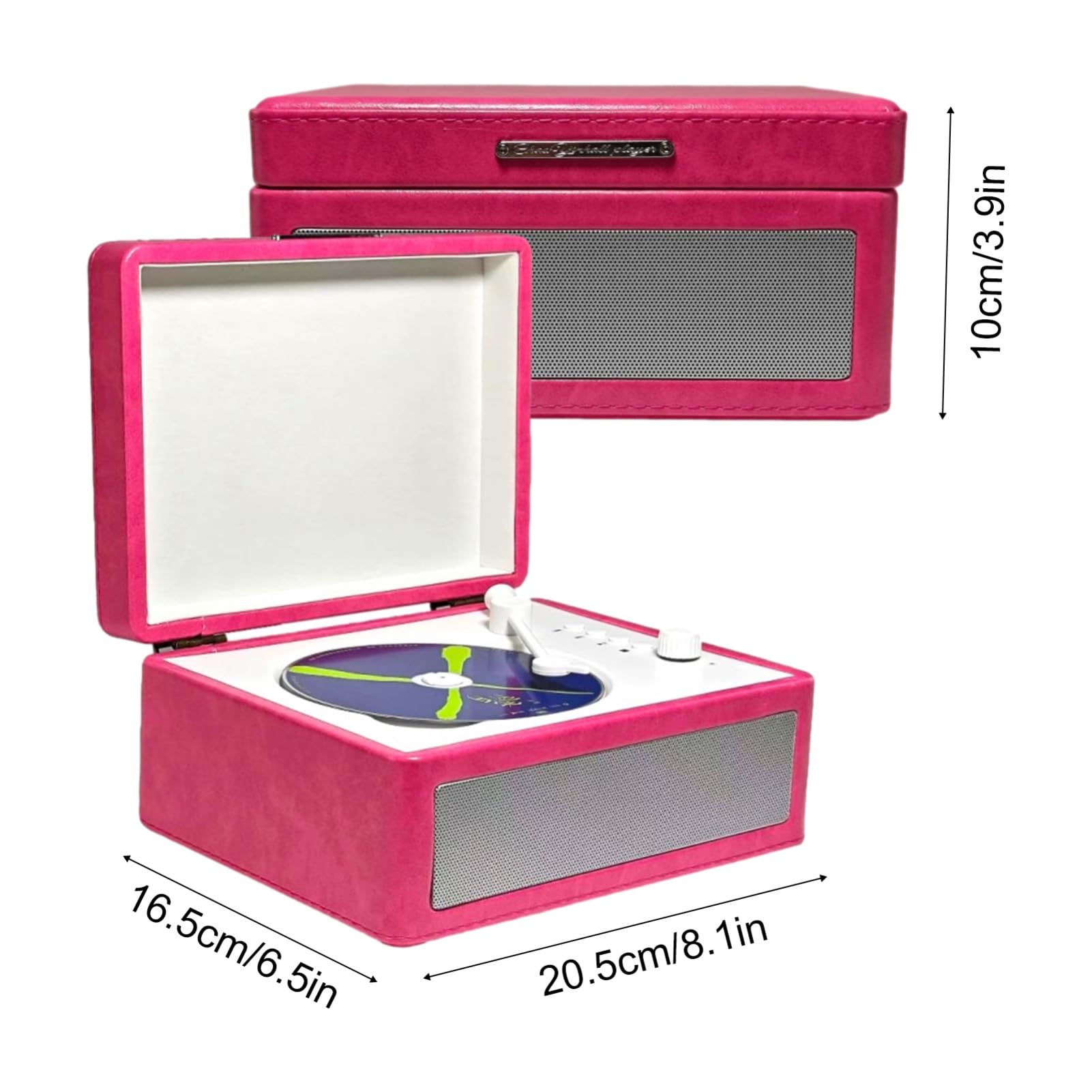 Odtwarzacz CD, Wielofunkcyjny Typ Tacki BT Cassette Record Player Remot Contraon, Bezprzewodowe Strumieniowanie Muzyki, Obsługuje Odtwarzanie Karty Pamięci TF do Domu, na (Rosa)
