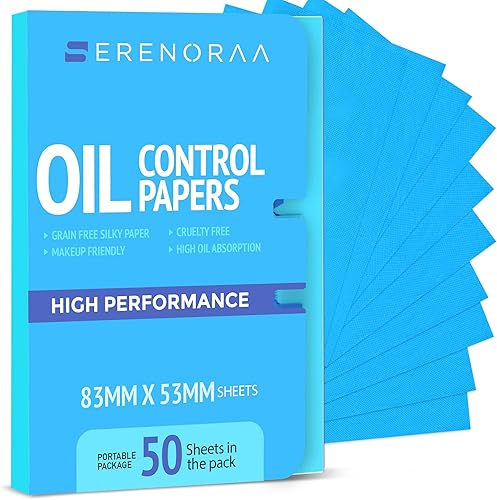 Hojas secantes de aceite de carbón de bambú natural prémium para cara, 1 x 100 hojas con papel secante extra grande de 5 x 3 pulgadas de grosor para